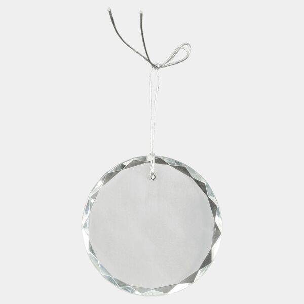 3" Crystal Round Faceted Ornament Thumbnail