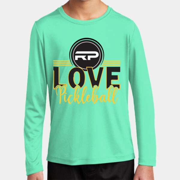 Love Pickleball Youth UPF 50 Long Sleeve Shirt Thumbnail