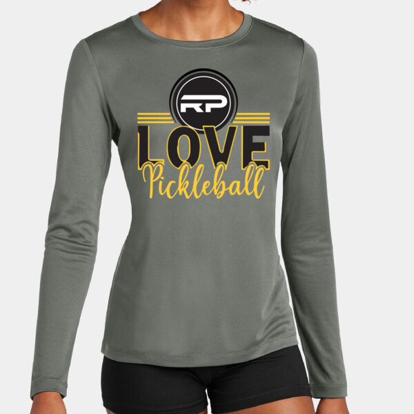 Love Pickleball UPF 50 Long Sleeve Ladies Performance Tee Thumbnail