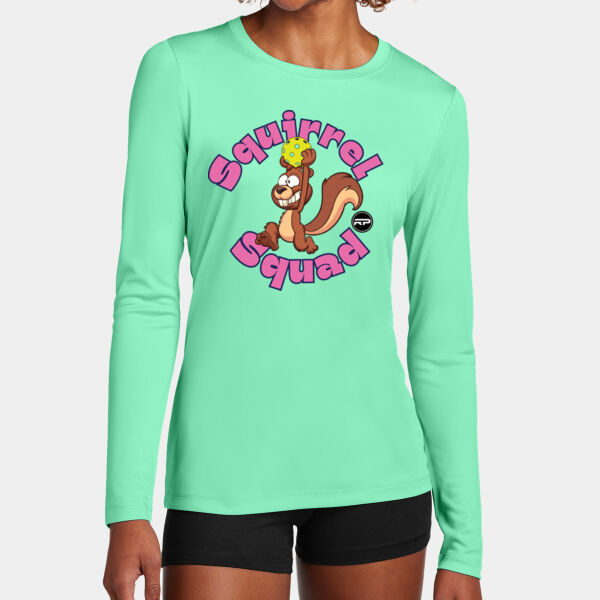 Squirrel Squad UPF 50 Long Sleeve Ladies Performance Tee Thumbnail