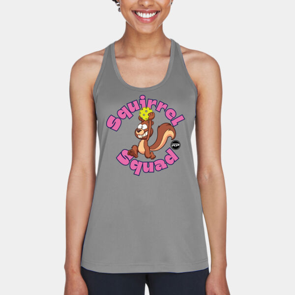 Rockford Squirrel Squad Ladies Performance Racerback Tank  Thumbnail