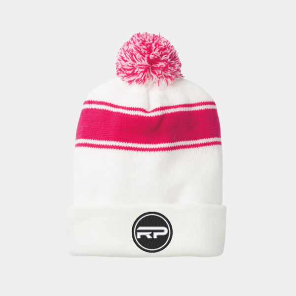 Rockford Pickleball Striped Pom Beanie Thumbnail