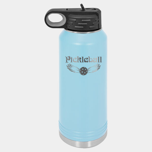 Rockford Pickleball Winged Design 32 oz Water Bottle Thumbnail