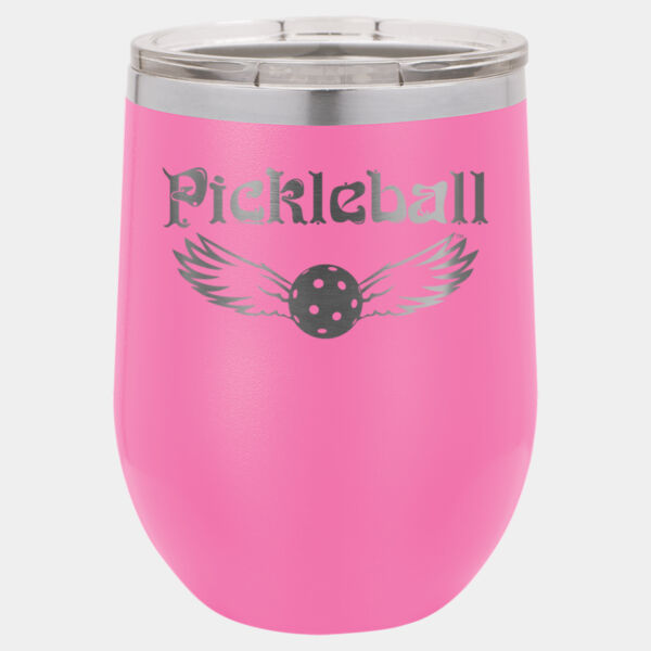 Rockford Pickleball Winged Design 12 oz. Wine Tumbler Thumbnail
